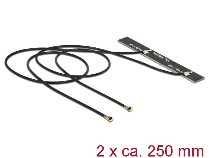 Delock WLAN Doppelantenne 2 x MHF IV / HSC MXHP32 kompatibler Delock WLAN Doppelantenne 2 x MHF IV / HSC MXHP32 kompatibler